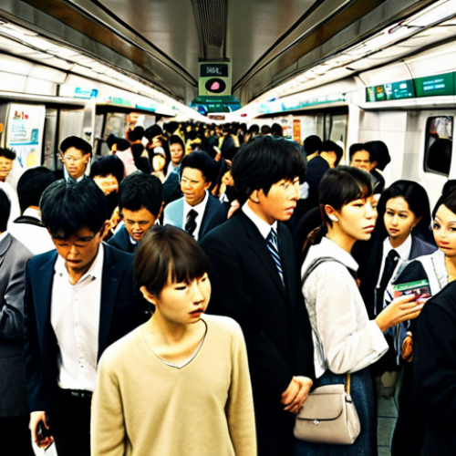 **A bustling Seoul subway station during rush hour. Focus on the diverse crowd of people using T-money cards to quickly swipe through the gates. Emphasize the modern and efficient atmosphere of the public transportation system.**